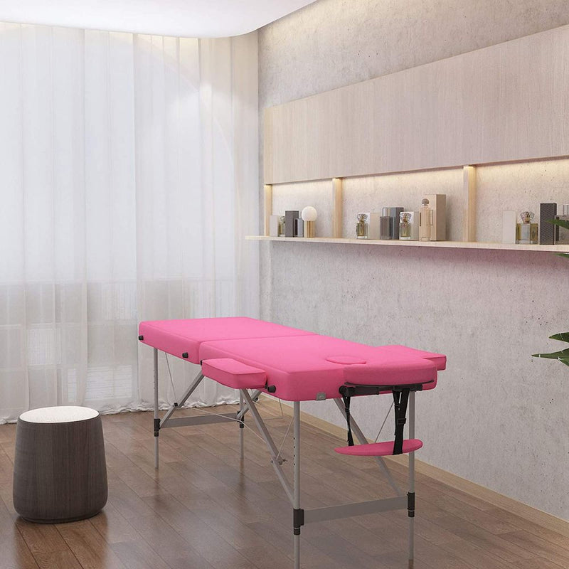 Professional Aluminium Framed Massage Table/Bed - Pink