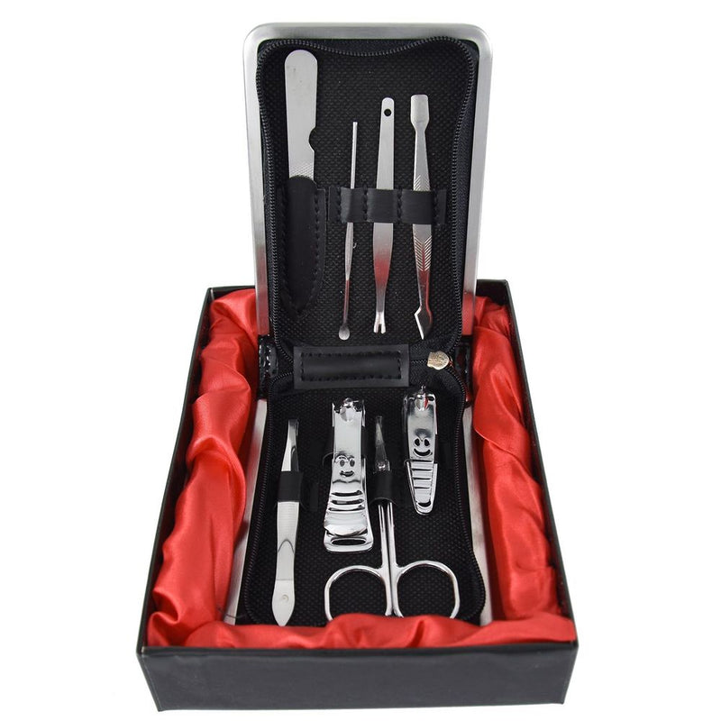 Gentleman's 8-Piece Manicure Set with Leather Wallet