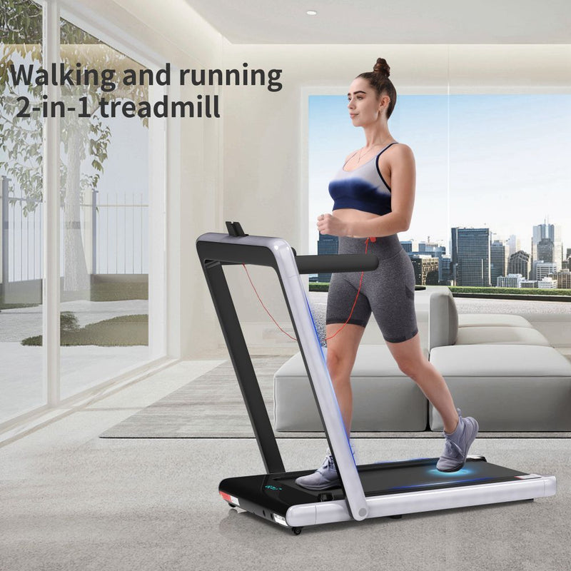 Electric Folding Home Treadmill (2.25HP) - 2-in-1 Running & Walking